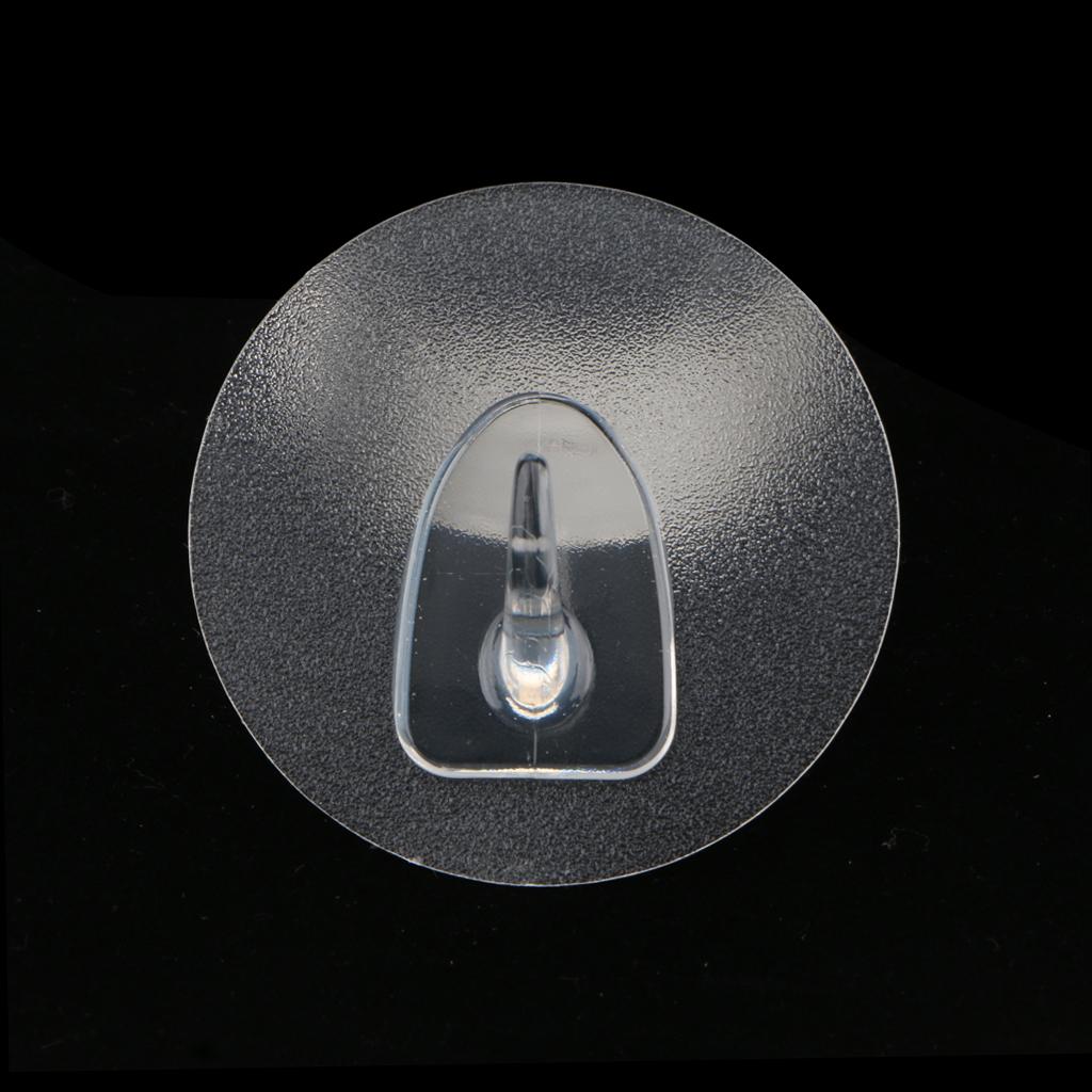 3x Self Adhesive Utility Hooks Wall Hook Traceless Sticky Clothes Towel Hanger, Clear