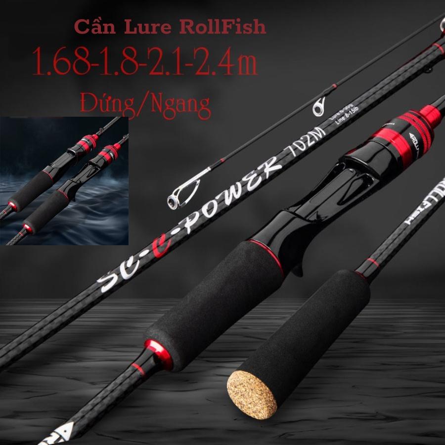 Cần câu lure máy ngang và máy đứng tải tĩnh 3.5kg RollFish đầu bu chống xoắn câu lancer câu cá lóc chính hãng giá rẻ