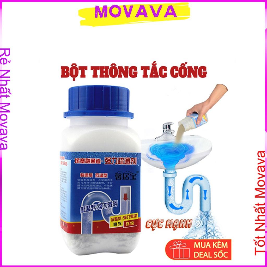 Bột thông cống Cực mạnh hàn Quốc sử lý tắc ngẽn bồn rửa bát và bồn cầu hiệu quả hộp màu xanh Shop Movava - BTCM1