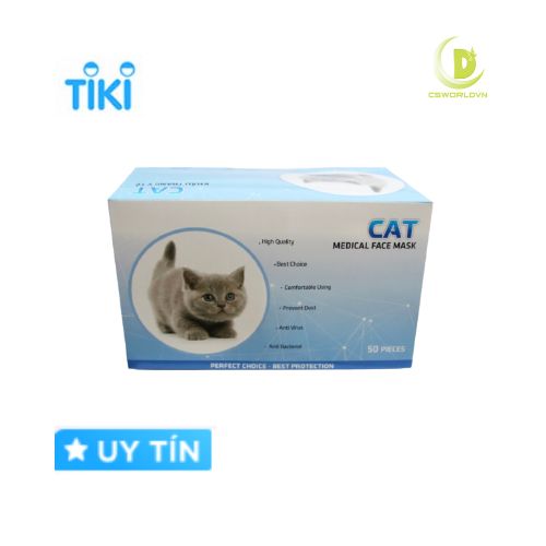 Khẩu trang y tế CAT Than hoạt tính 4 lớp - Hộp 50 cái