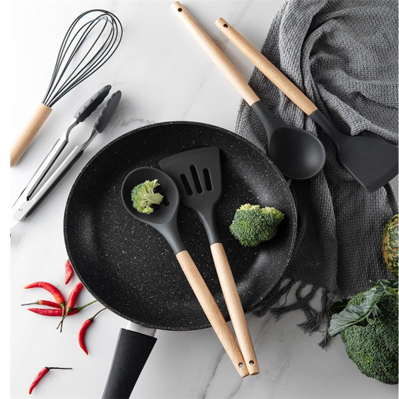 Đồ Dùng Nhà Bếp Silicone Đồ Dùng Bộ Chịu Nhiệt Nhà Bếp Chống Dính Nấu Đồ Dùng Dụng Cụ Nướng Bánh Với Hộp Lưu Trữ Nấu Dụng Cụ
