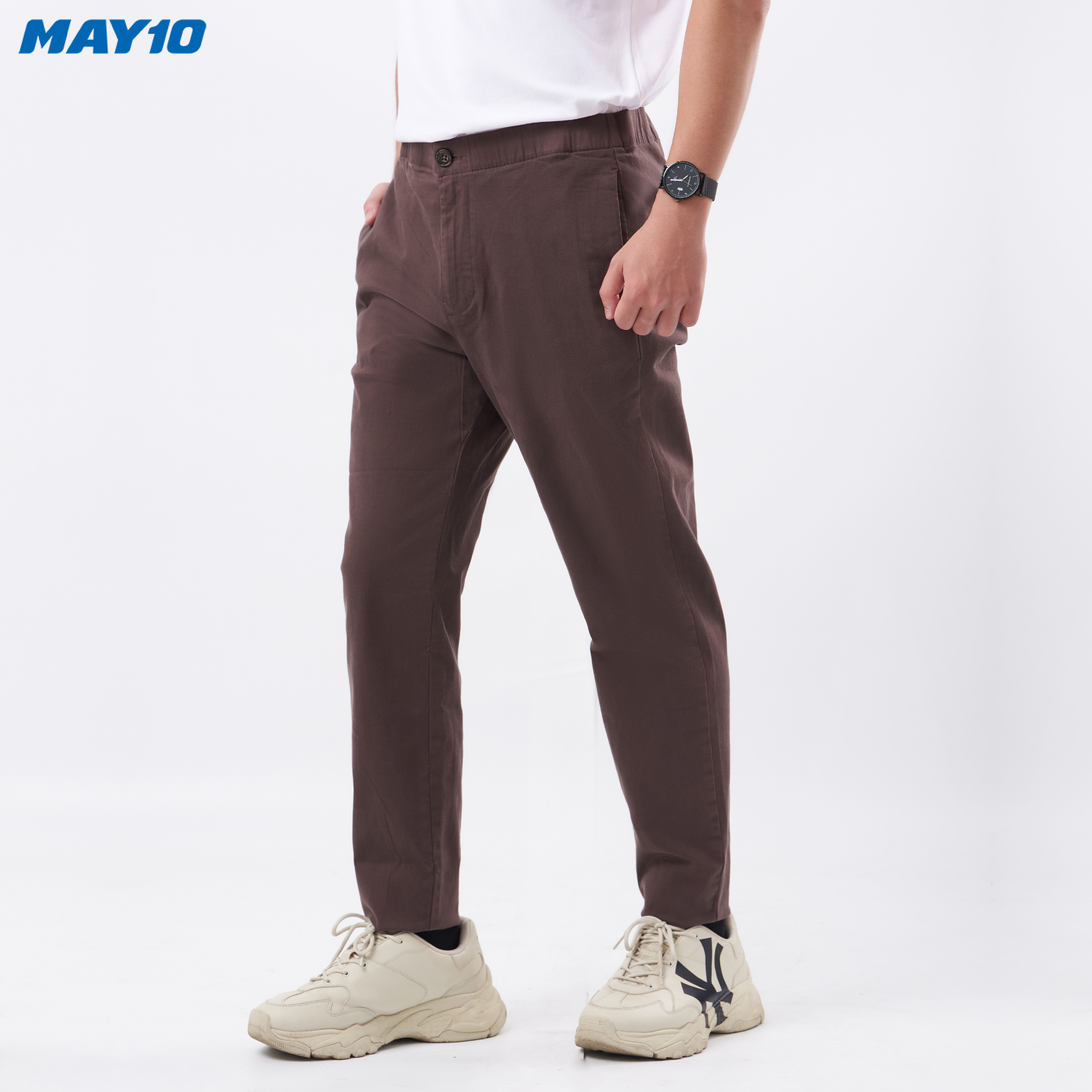 Quần kaki nam May 10 không ly mã 020121391REXK