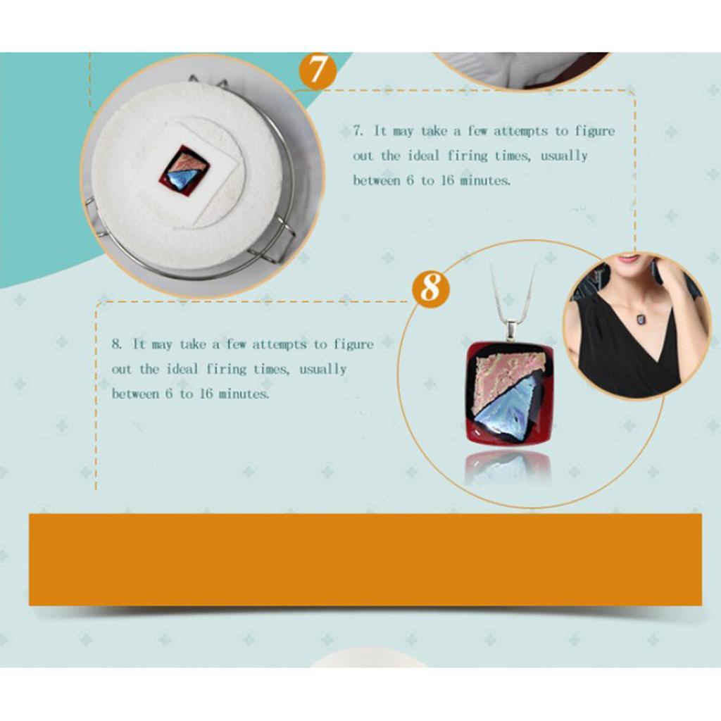 7-Set Microwave Kiln &amp; Stained Fusing Glass &amp; Ceramic Fiber Kiln Paper Tool