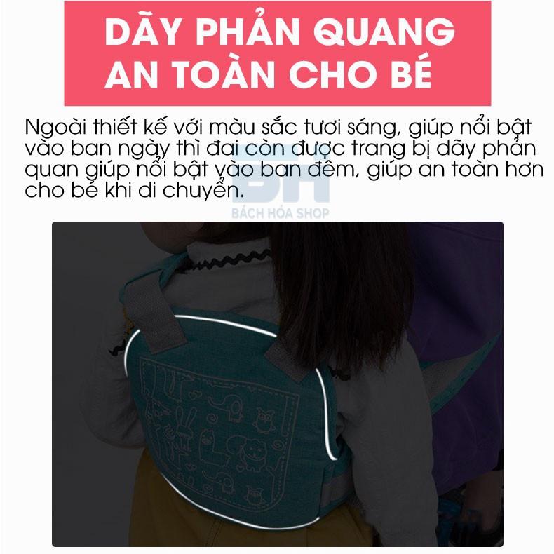 Đai đi xe máy an toàn cho bé (từ 1 đến 10 tuổi), chống bụi bẩn, thoáng khí, chắc chắn, phát sáng ban đêm