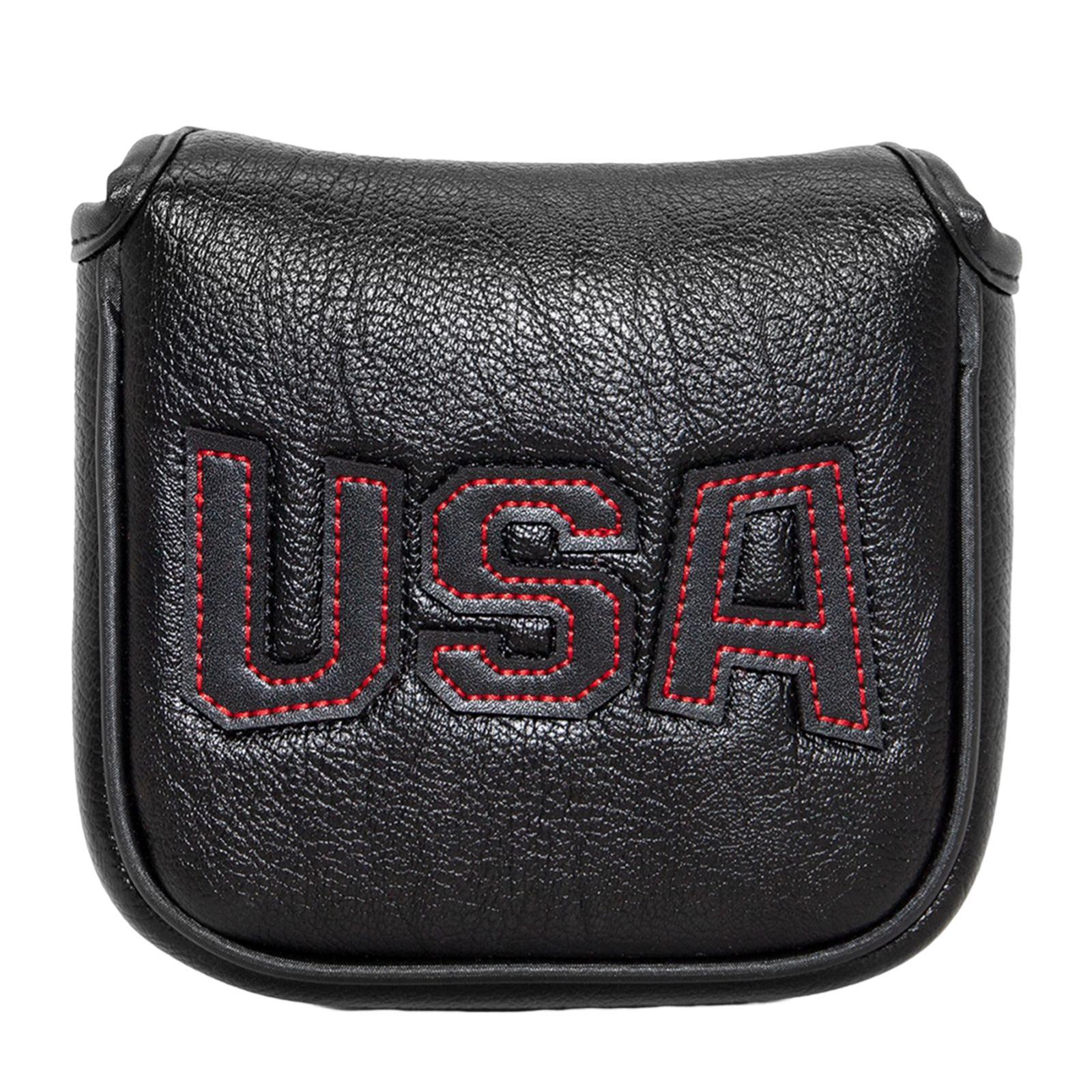 Premium PU Leather Mallet Putter Cover, Putter Head Cover, Mallet Putter Headcover Golf Club Head Covers Protect Golf Clubs