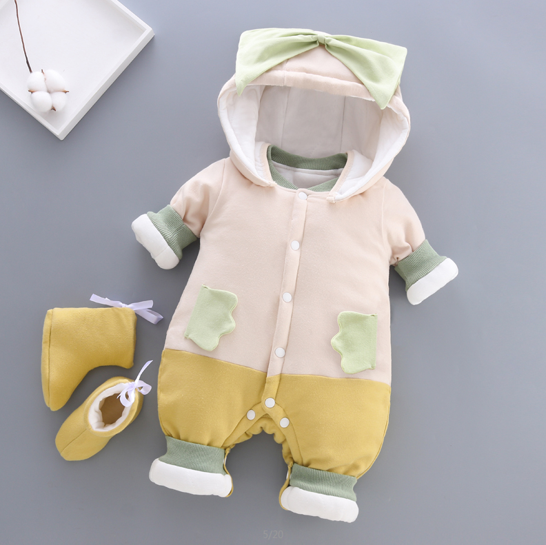 Cho Bé Mùa Đông Rompers Cotton Sơ Sinh Áo Liền Quần Dày Dặn Cho Bé Gái Bé Trai Ấm Jumpsuit Mùa Thu Trẻ Sơ Sinh Mặc Kid Leo Lên Quần Áo