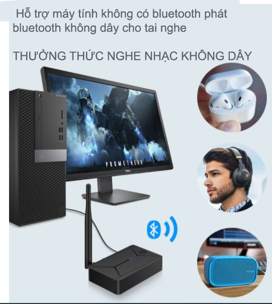 Bộ chuyển đổi âm thanh sang bluetooth 5.0 không dây DM667