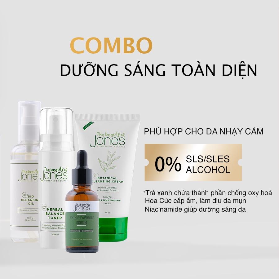 Bộ dưỡng sáng da phục hồi cho da mụn nhạy cảm The Beauty of Jones