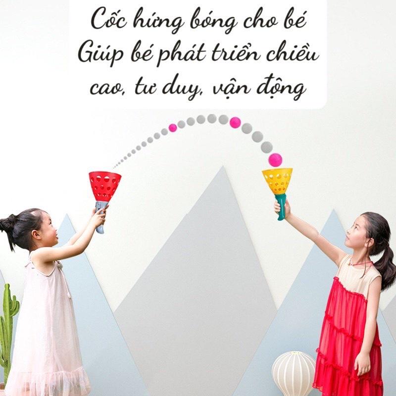 ĐỒ CHƠI CỐC BẮN BÓNG, CỐC HỨNG BÓNG VUI NHỘN GIÚP TĂNG VẬN ĐỘNG, PHÁT TRIỂN CHIỀU CAO CHO BÉ