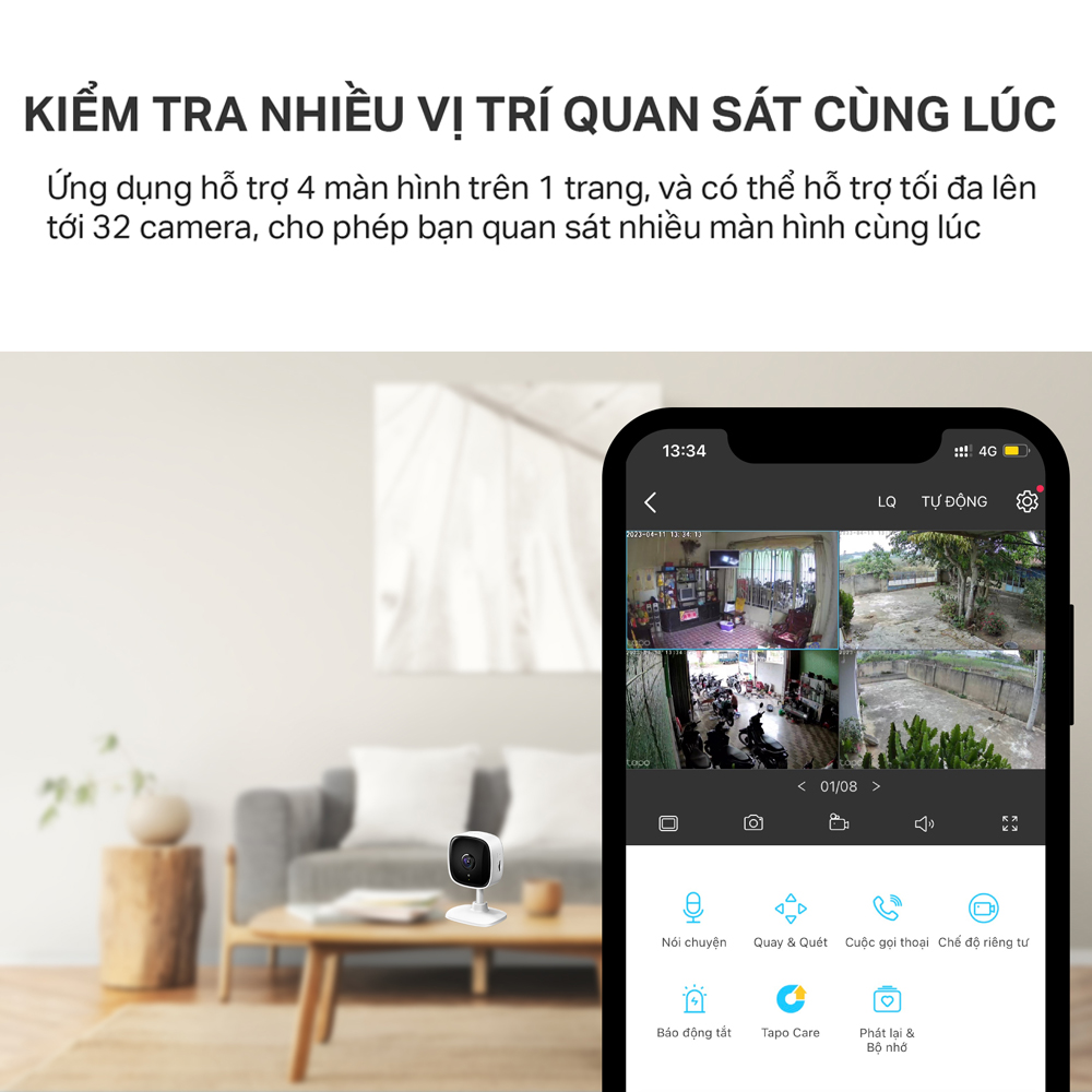 Camera WiFi Thông Minh TP-Link Tapo C100 An Ninh Cho Gia Đình - Hàng Chính Hãng