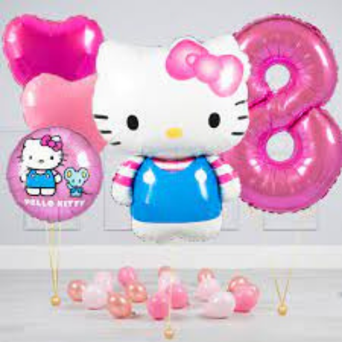 Bộ bong bóng bay chủ đề hello kitty cho bé gái upkp27