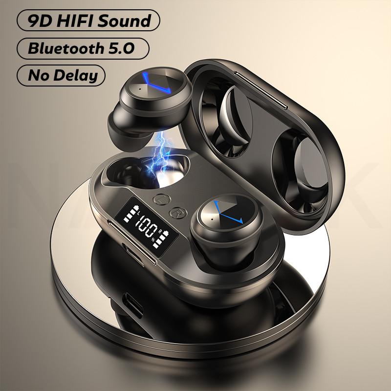 Tai Nghe Không Dây TWS Bluetooth 5.0 Thông Minh Loại Bỏ Tiếng Ồn Thể Thao Chống Thấm Nước Tai Nghe Tai Nghe Nhạc Có Micro