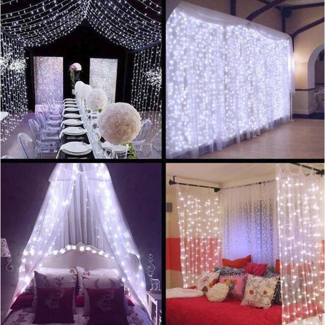 8 Modes Warm Home Wedding Curtain Lights Corridor Led Lighting Decor New Year Christmas Gift