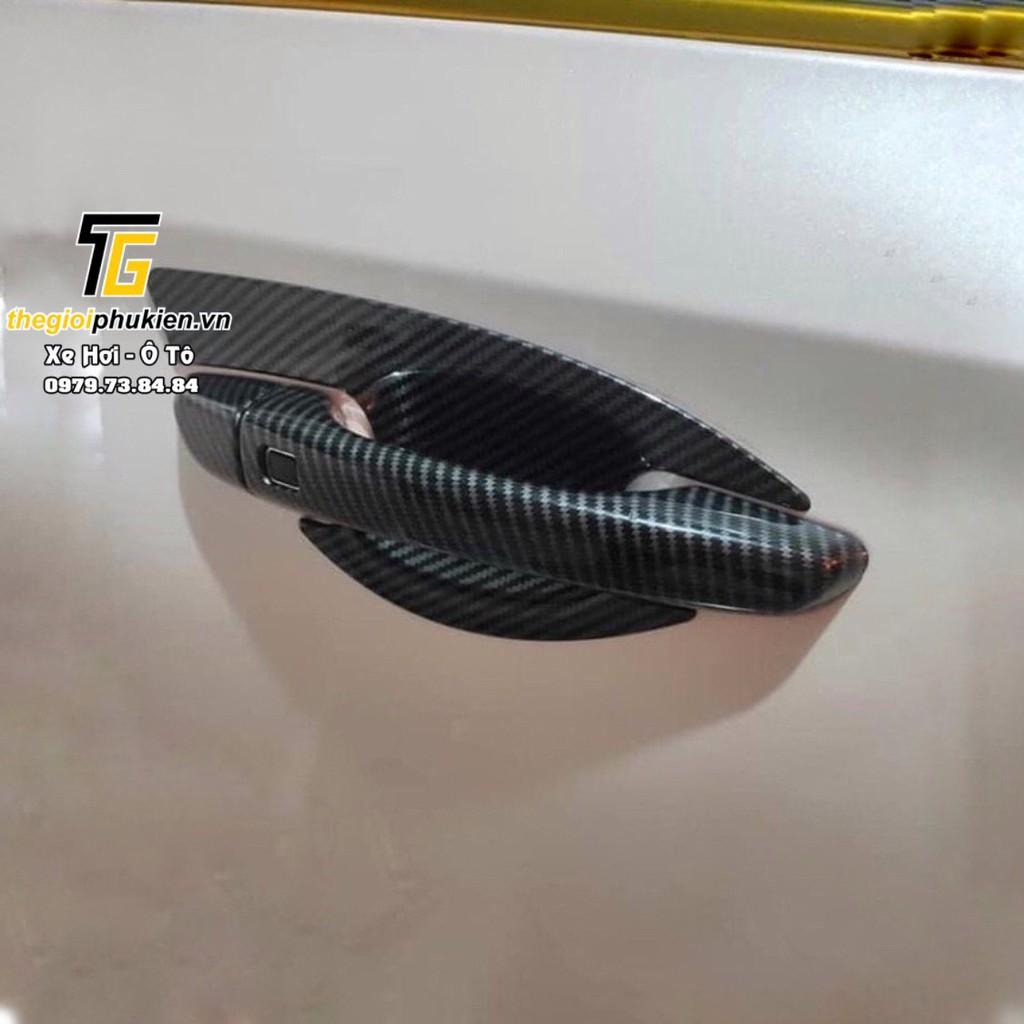 Bộ ốp tay nắm cửa, hõm cửa xe Hyundai Tucson vân Carbon