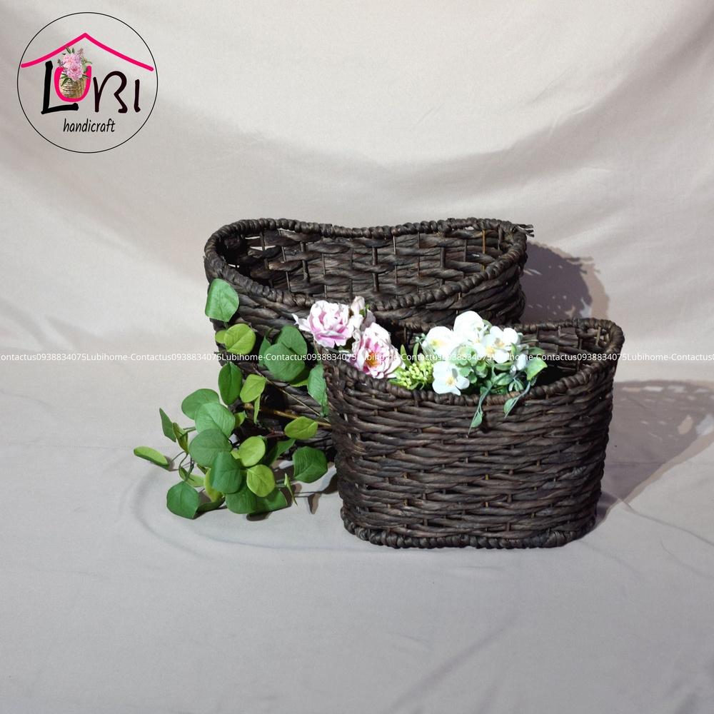 Sọt đựng đồ đan lục bình hình nén bạc - sang trọng