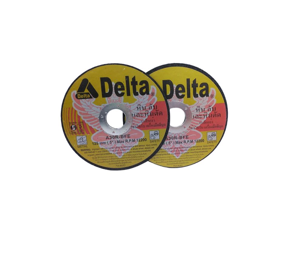 (25 Viên) Đá Cắt Kim Loại Delta 125x2x22mm Thiết Kế Lưỡi Đá Sắc Nét và Chống Mài Mòn | TOPWIN Official Store