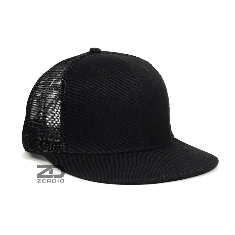 Nón Snapback nam nữ lưới đen trơn Classic mã SN30 phong cách tối giản