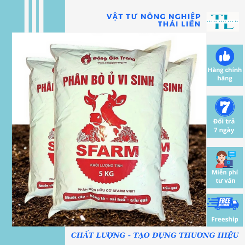 Phân bò ủ vi sinh SFARM đã qua xử lý - Bao 5kg