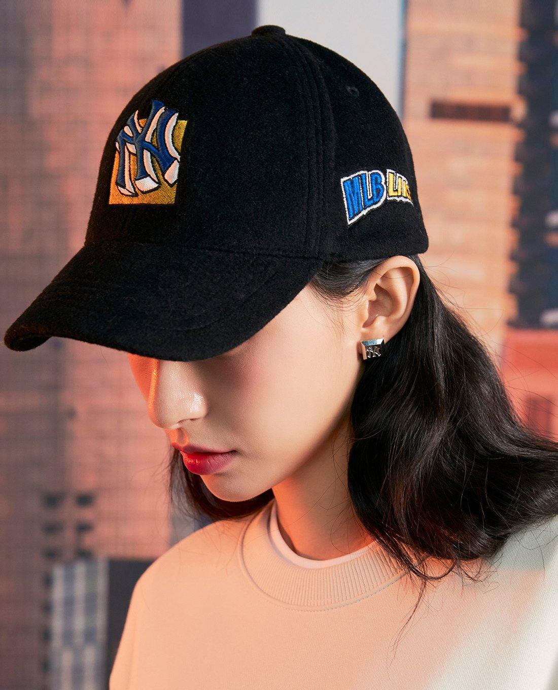 MLB - Nón bóng chày unisex Like Cartoon Wool Structured 3ACPL0426-50BKS