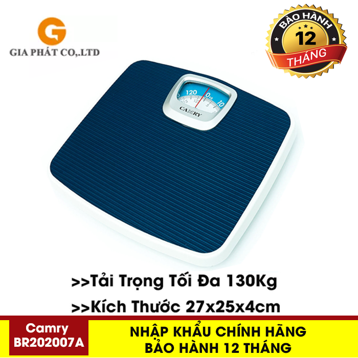Cân sức khỏe Cân gia đình CAMRY BR2020 cao cấp hoạt động cơ học, trọng tải tối đa 130kg - Hàng nhập khẩu