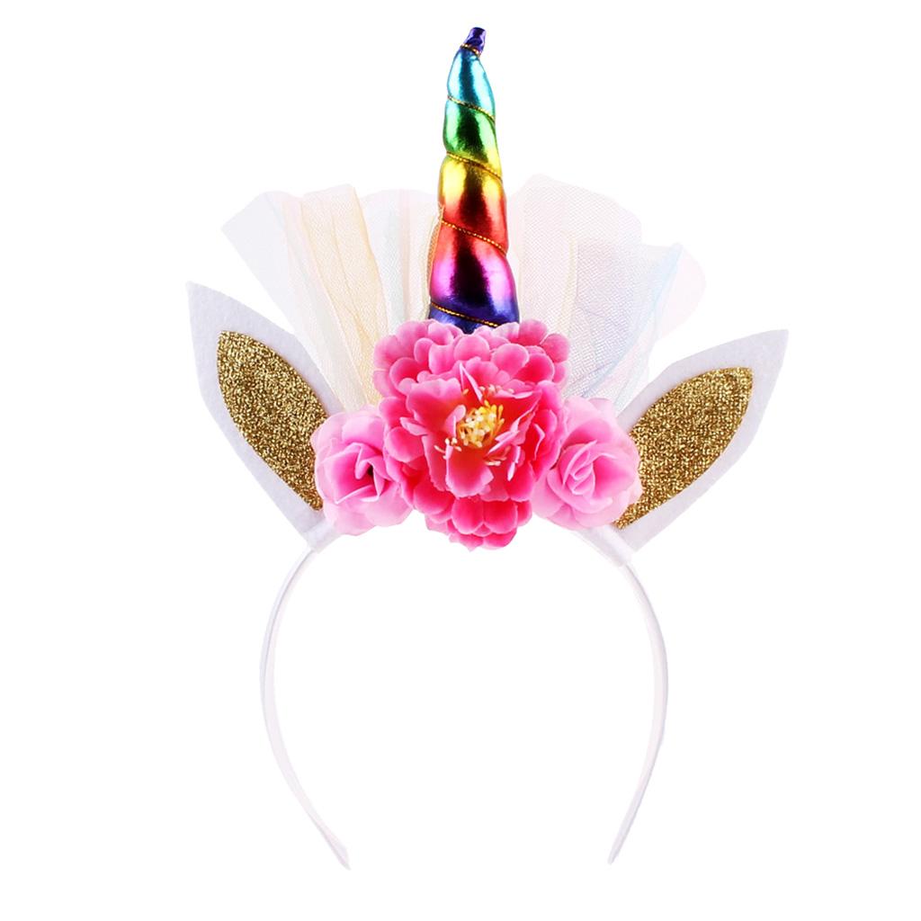 Unicorn Kids Girls Hair Hoop Hair Clips Party Hair Accessories Silver