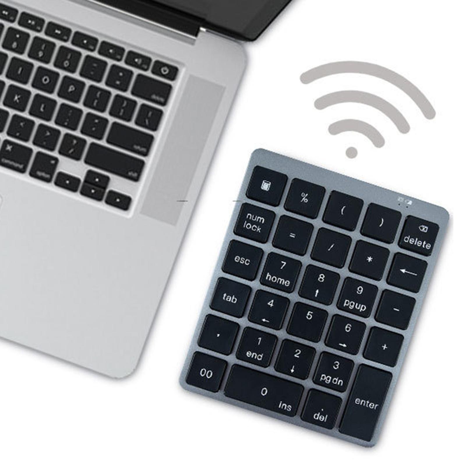 Bluetooth Wireless Number Pads 28 Keys N960 Android Windows for Tablet Black