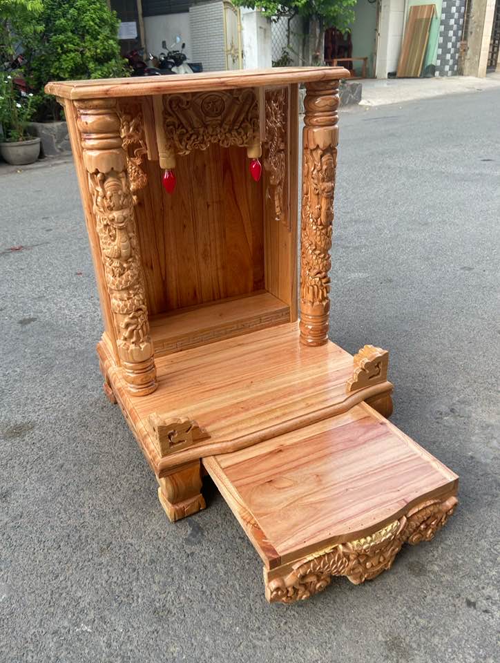 Bàn thờ thần tài ông địa 48 x 68cm, ngăn kéo lớn, có đôn