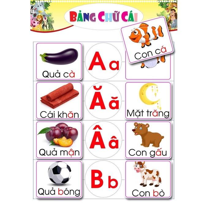 HỌC LIỆU BÓC DÁN CHỮ CÁI TIẾNG VIỆT &amp; CHỮ CÁI TIẾNG ANH ALPHABET – PHƯƠNG PHÁP MONTESSORI