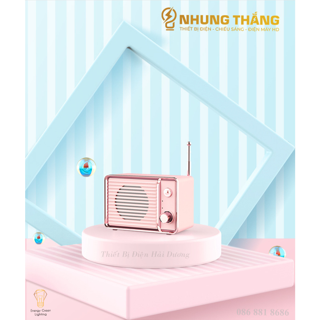 Loa Blutooth Mini DW01 - Phong Cách Retro - 4 Màu Thanh Lịch - Công Nghệ Bluetooth 5.0 Kết Nối Nhanh - Âm Thanh Cực Đỉnh