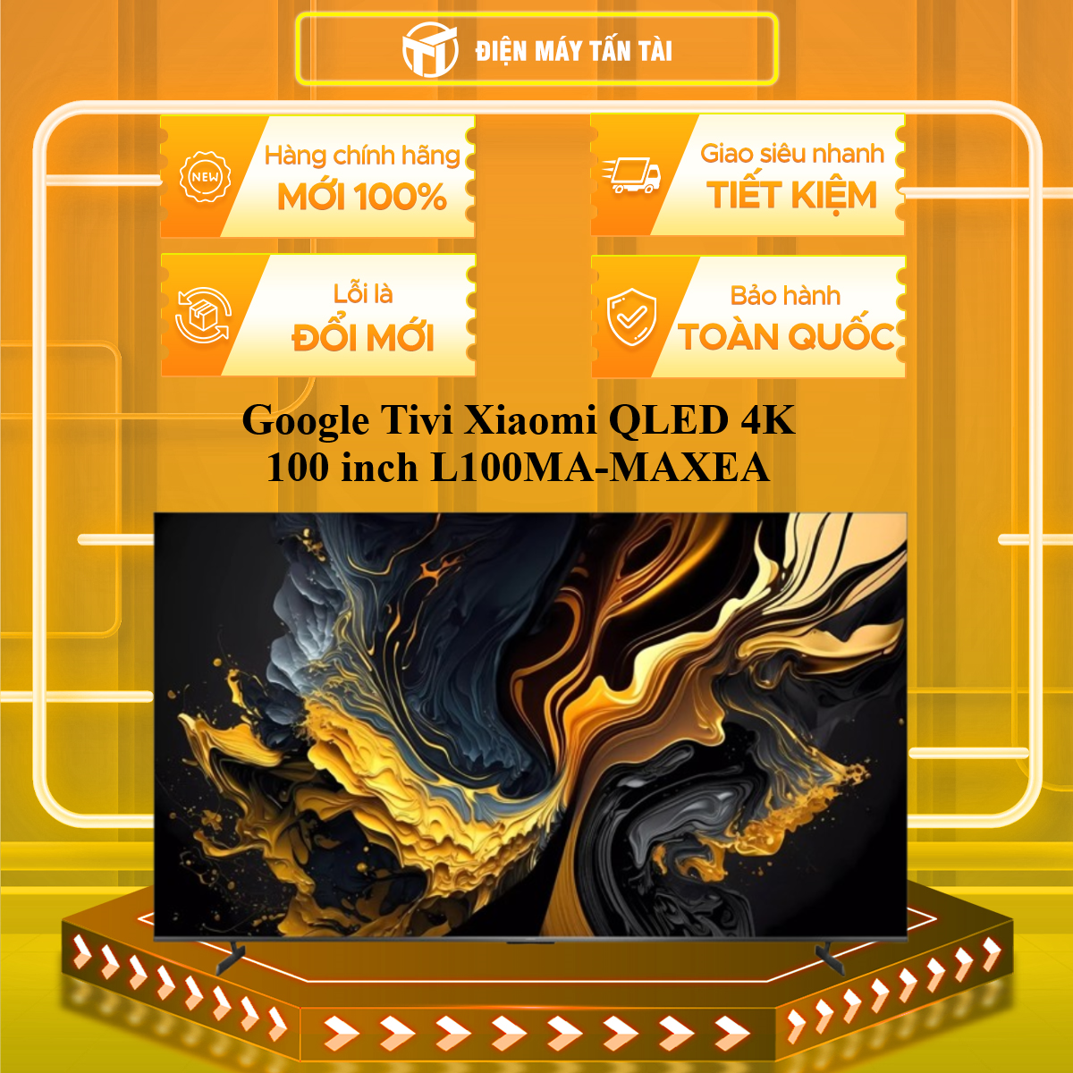 Google Tivi Xiaomi QLED 4K 100 inch L100MA-MAXEA -  HÀNG CHÍNH HÃNG - CHỈ GIAO HCM