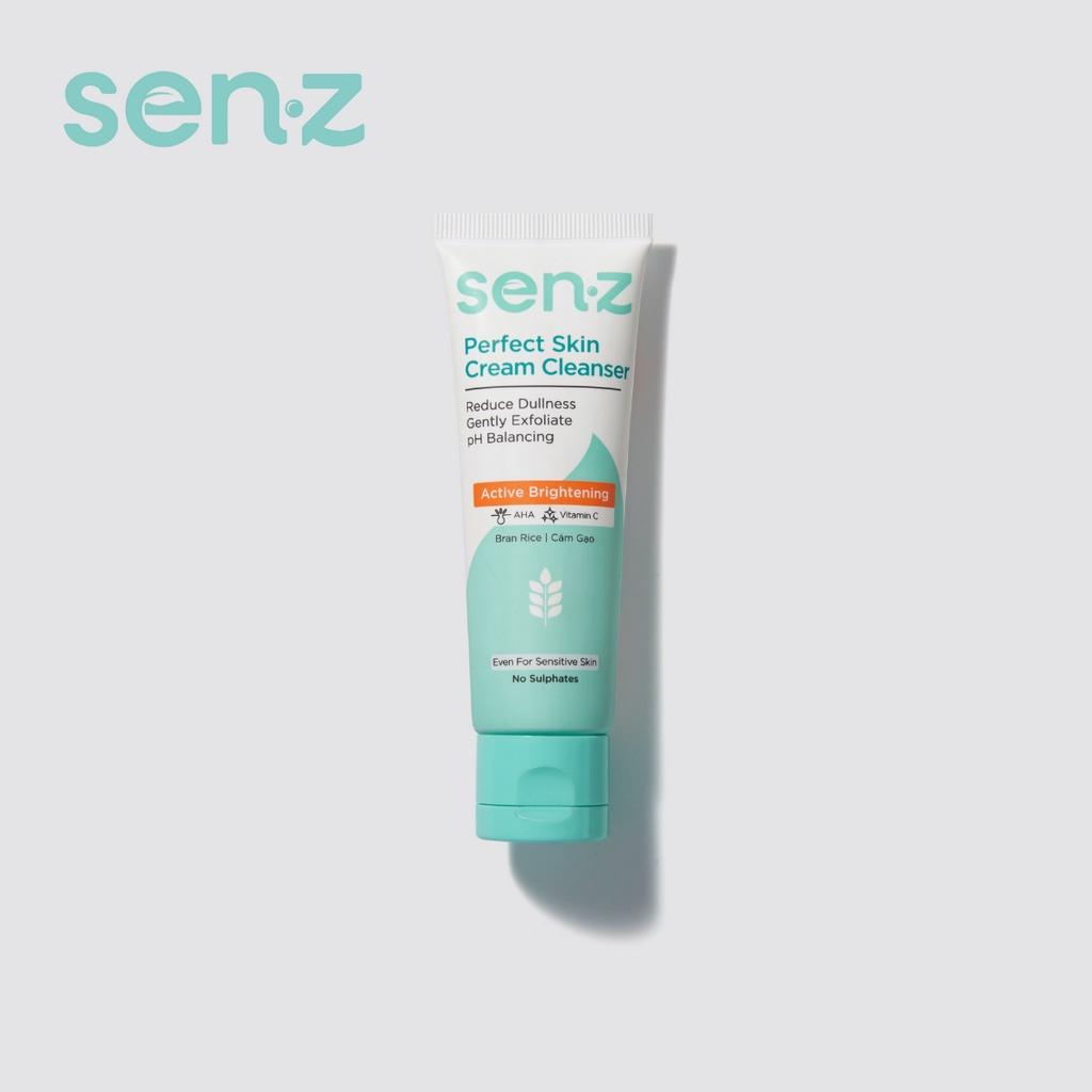 Sữa Rửa Mặt Cám Gạo Sáng Da Cho Mọi Loại Da SenZ Perfect Skin Cream Cleanser