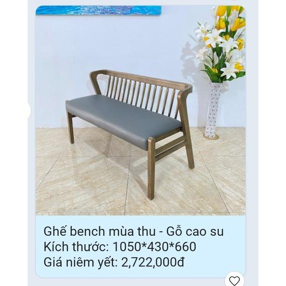 GHẾ BENCH MÙA THU - MT105A 3 màu tự chọn