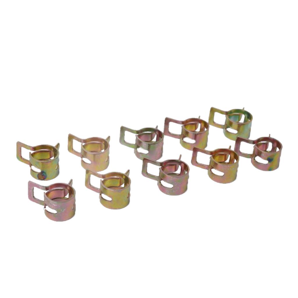 10x Spring Clip Tube Pipe Air Tube Clamp Fuel Line Silicone Vacuum Hose 18mm