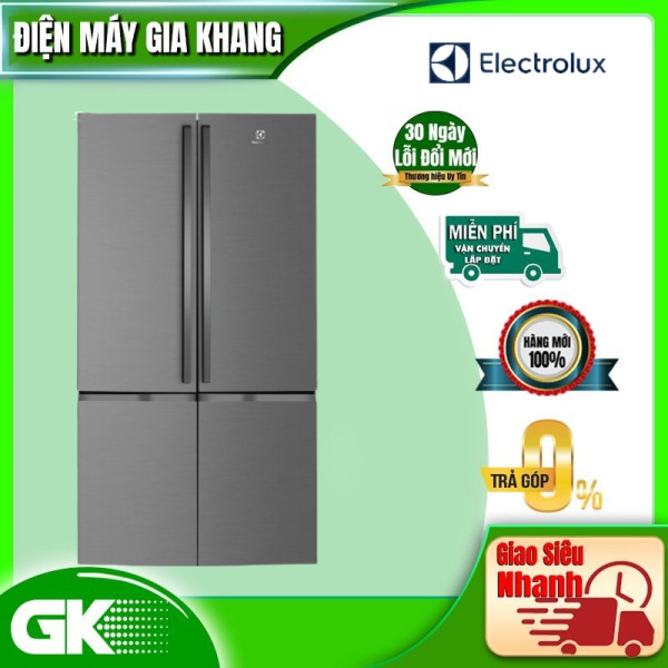 Tủ lạnh Electrolux Inverter Cửa Pháp 541 lít - EQE6000A-B - Làm đông nhanh, loại bỏ 99.8% vi khuẩn, tiết kiệm điện, ổn định nhiệt, rau củ tươi ngon suốt 7 ngày