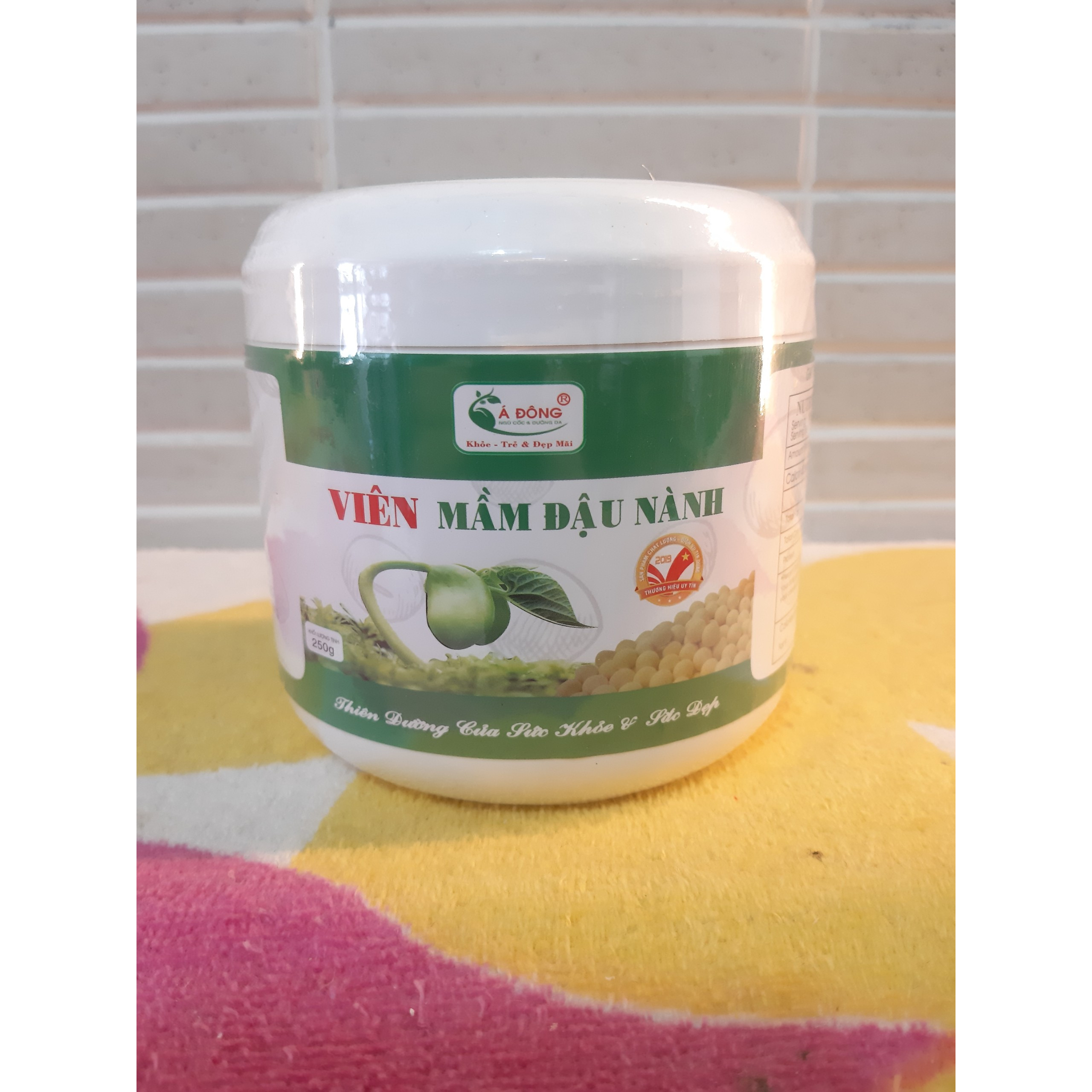 VIÊN MẦM ĐẬU NÀNH CAO CẤP Á ĐÔNG 250GRAM (MẪU MỚI)