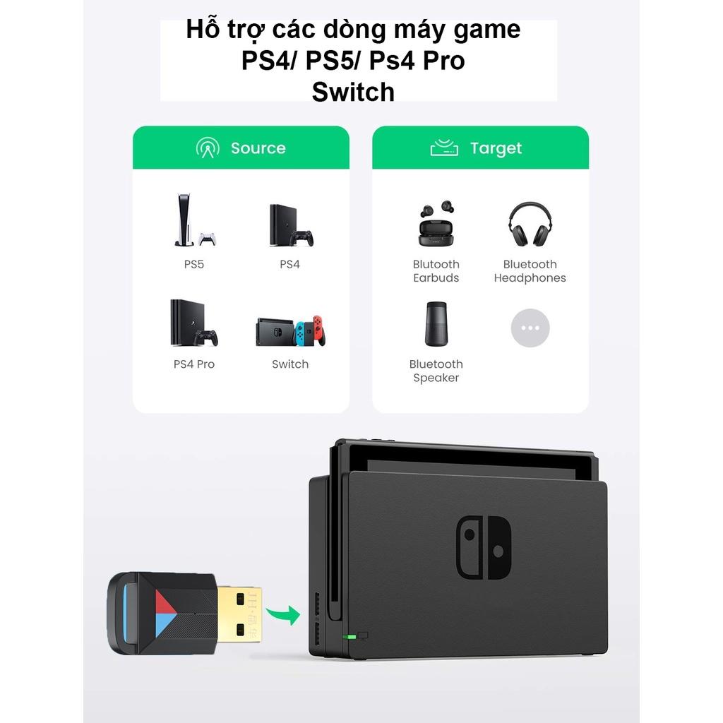 Usb bluetooth âm thanh cho Switch/ Ps4/ Ps5 chuẩn 5.0 kết nối 2 tai nghe cùng lúc - JH D901 - Hồ Phạm