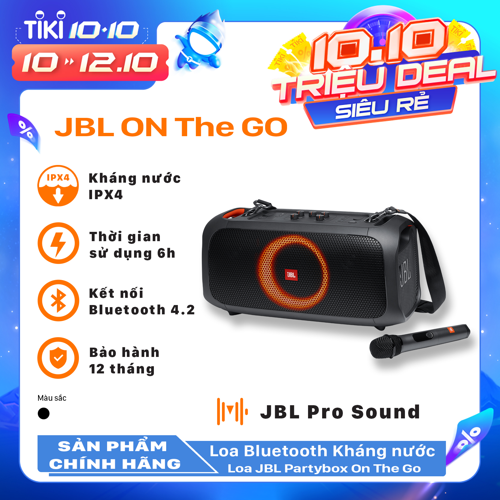 Loa JBL Partybox On The Go - chính hãng PGI