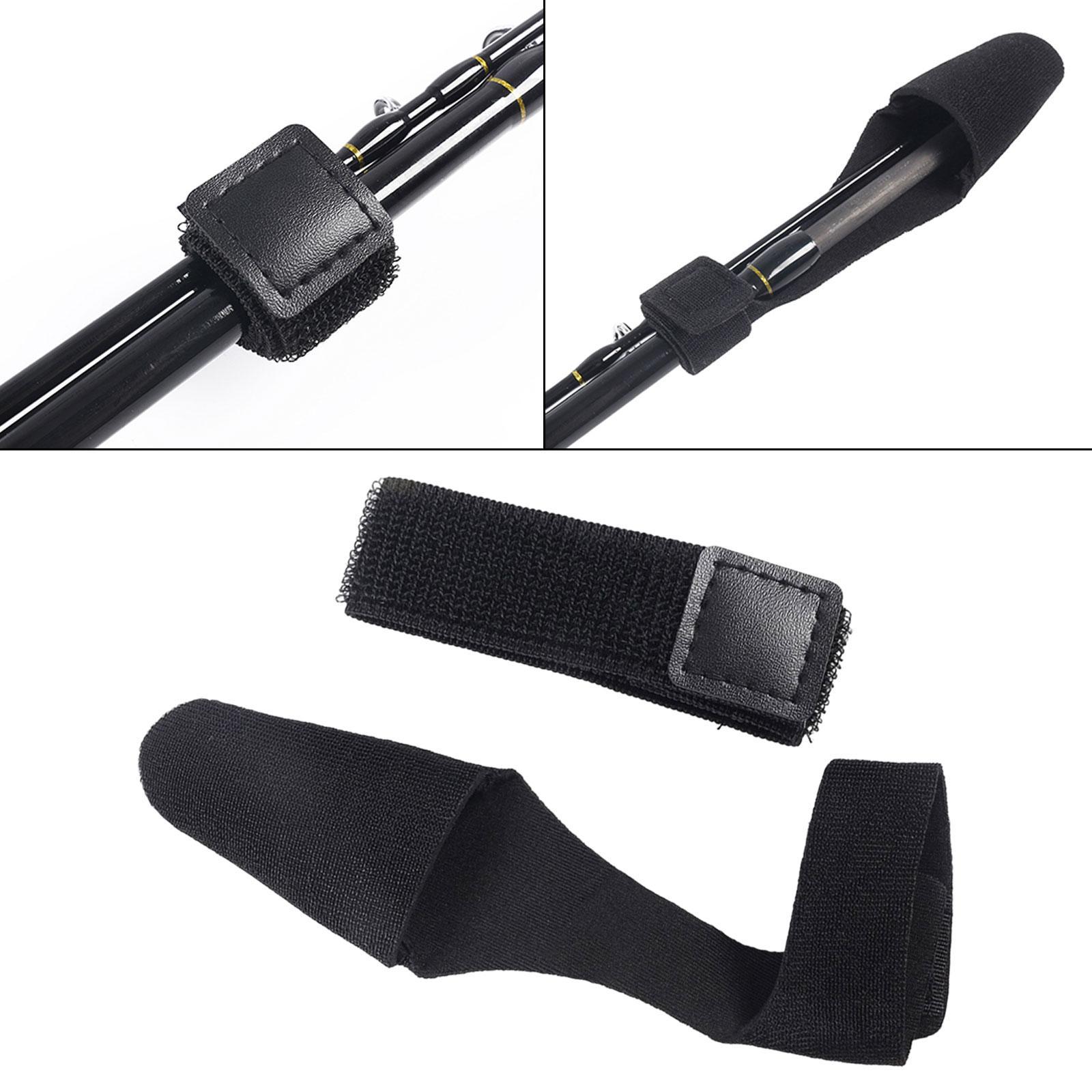 2Pcs Fishing Rod Tip Cover and Tie Strap Fishing Pole Tip Protection Durable