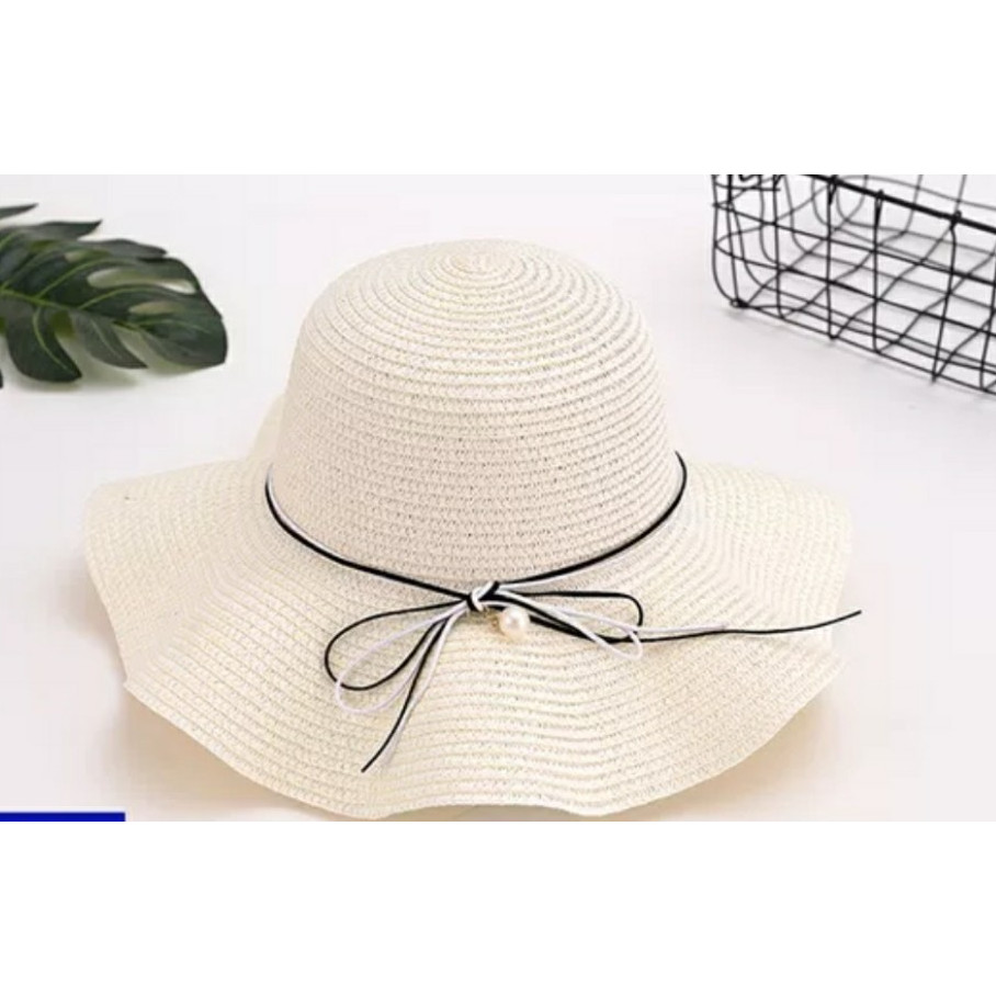 Nón rộng vành đi biển đẹp Mũ rộng vành đi biển Mũ cói đi biển rộng vành chống tia UV Panama thời trang Hàn Quốc dona21040807