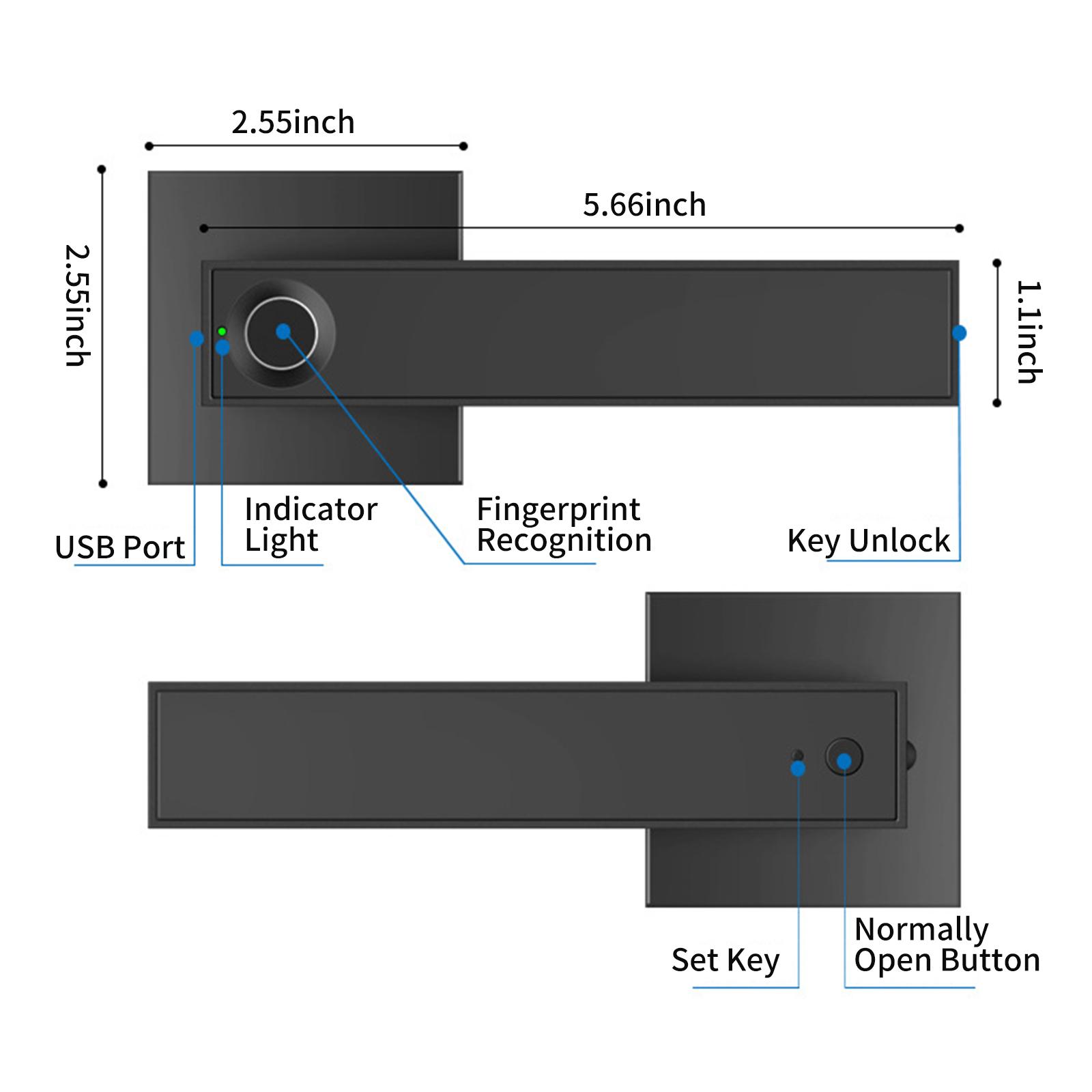 Khóa Cửa Thông Minh Vân Tay F180 30