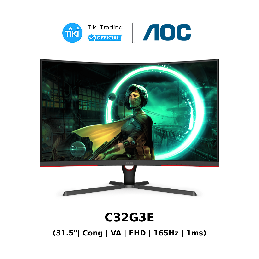 Màn Hình Gaming Cong AOC C32G3E 31.5 inch FHD VA 165Hz - Hàng Chính Hãng