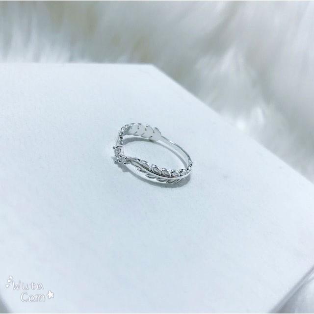 Nhẫn nữ vương miện Nguyệt Quế thiết kế đơn giản phong cách cá tính 100% chất liệu bạc thật trang sức Bạc Quang Thản