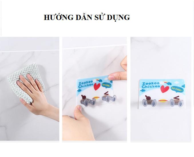 Móc Dán Tường đôi Kẹp Giữ Dây Điện, Phích Cắm Điện/ Kê Đỡ Sạc Điện Thoại - Móc Treo Đồ Đa Năng GD391-TreoDDien-DOI