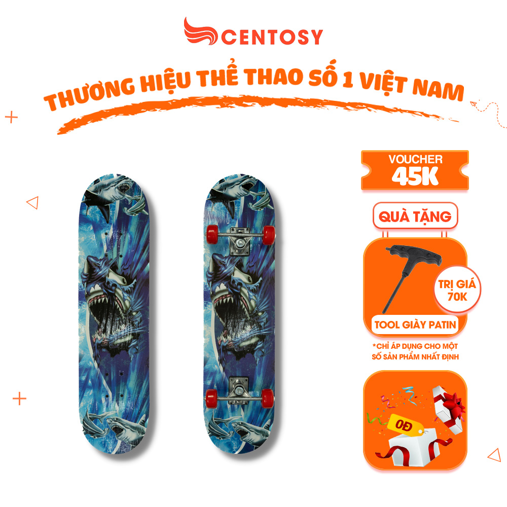 Ván Trượt Người Lớn, Trẻ Em Centosy VT 80 - In Hình Phong Cách, Mặt Nhám Chống Trơn