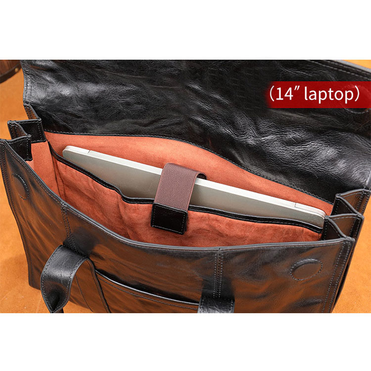 Cặp công sở nam cao cấp BHM5027 Da bò nguyên tấm, vừa laptop 14inch
