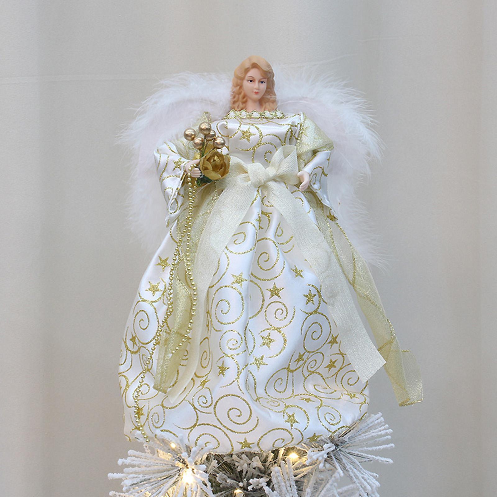 Angel Treetop Christmas , Delicate Christmas Ornament Decoration, Angel Figurine for Holiday Party Home Decor