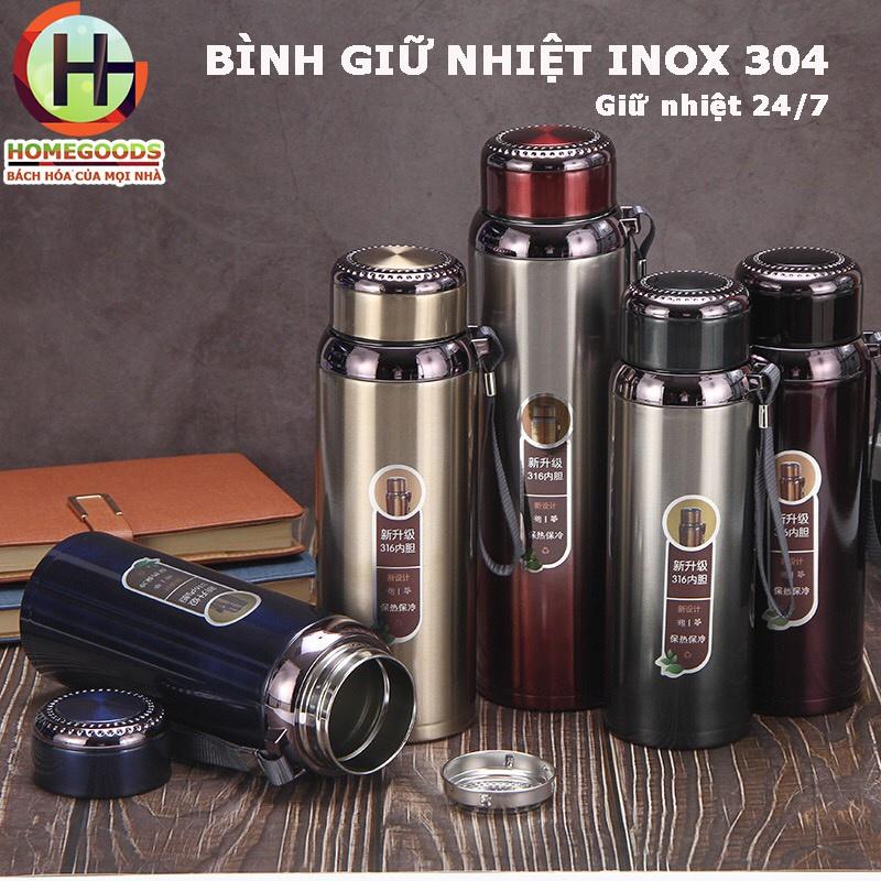 Bình giữ nhiệt 800 ml _600ML giữ nóng, lạnh trên 15H, Bình nhiệt Inox 304/316 Cao Cấp