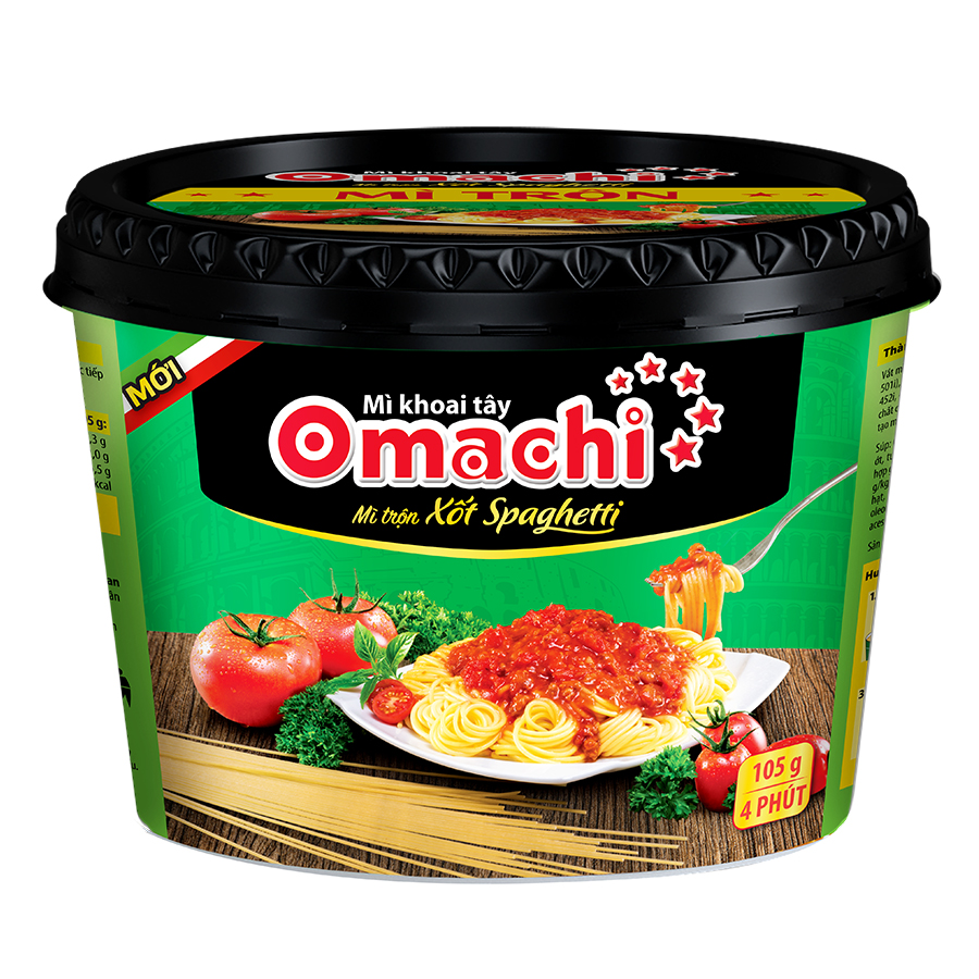 Thùng 12 hộp Mì khoai tây Omachi trộn xốt Spaghetti mới 