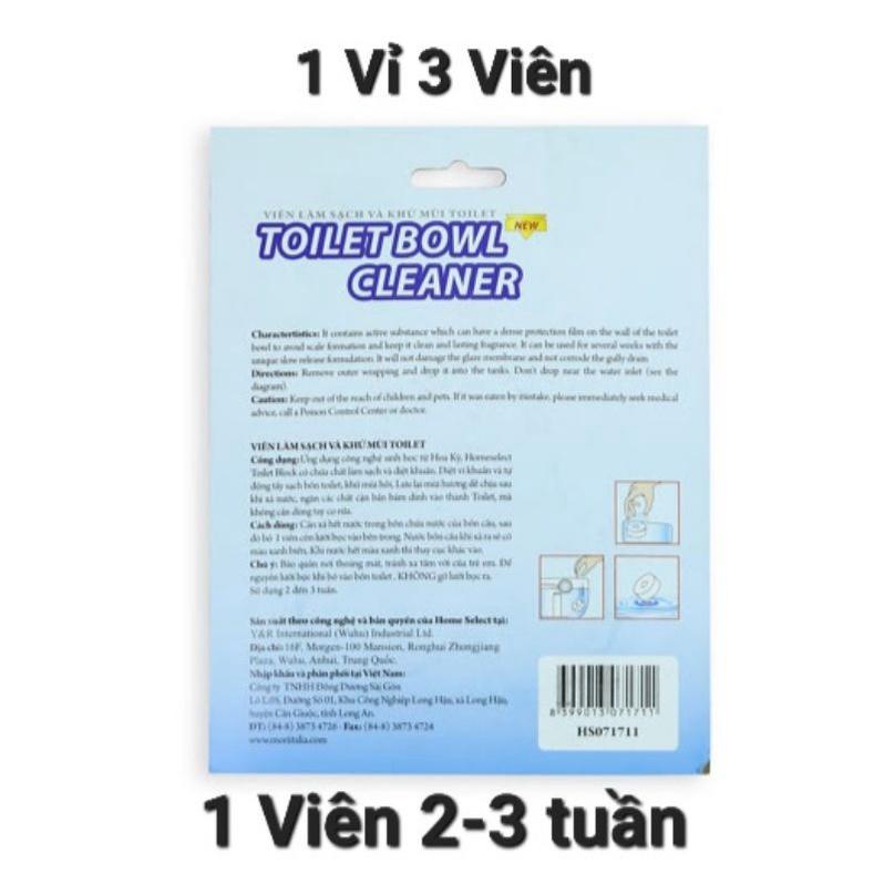 Combo 3 Viên Tẩy Thả Bồn Cầu Home Select Cao Cấp khử mùi diệt khuẩn tẩy toilet sạch mảng bám khử mùi