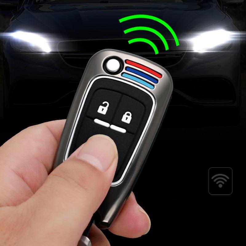 Ốp Khoá Kim Loại Bảo Vệ Chìa Khóa Xe Ô Tô Cheverolet Cruze, Colorado chất liệu Hợp Kim Siêu Bền có Phản Quang